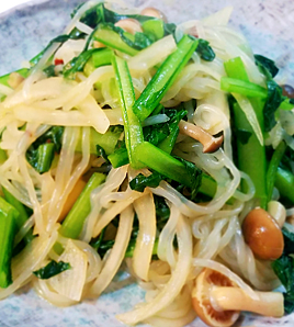 小松菜のペペロンチーノ