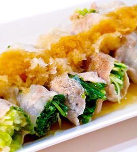 水菜の豚肉巻き