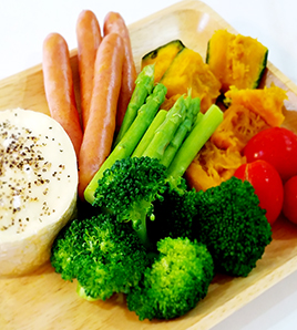 かぼちゃと野菜のチーズフォンデュ