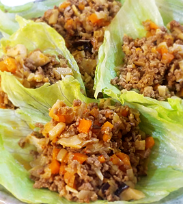ひき肉レタス包み