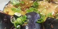 蒸しナスの和え物