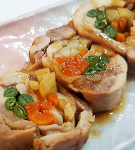 鶏肉の八幡巻き