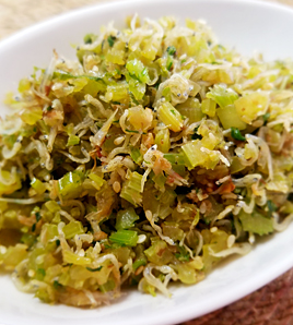 セロリとちりめんじゃこのふりかけ