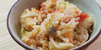 トマトとキャベツの炊き込みご飯